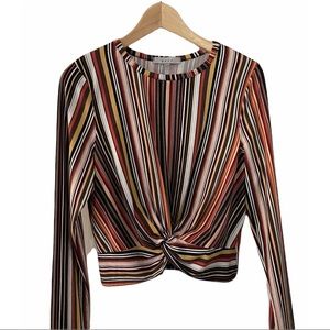 🤎NWOT Retro 70’s style Striped Crop Top🤎